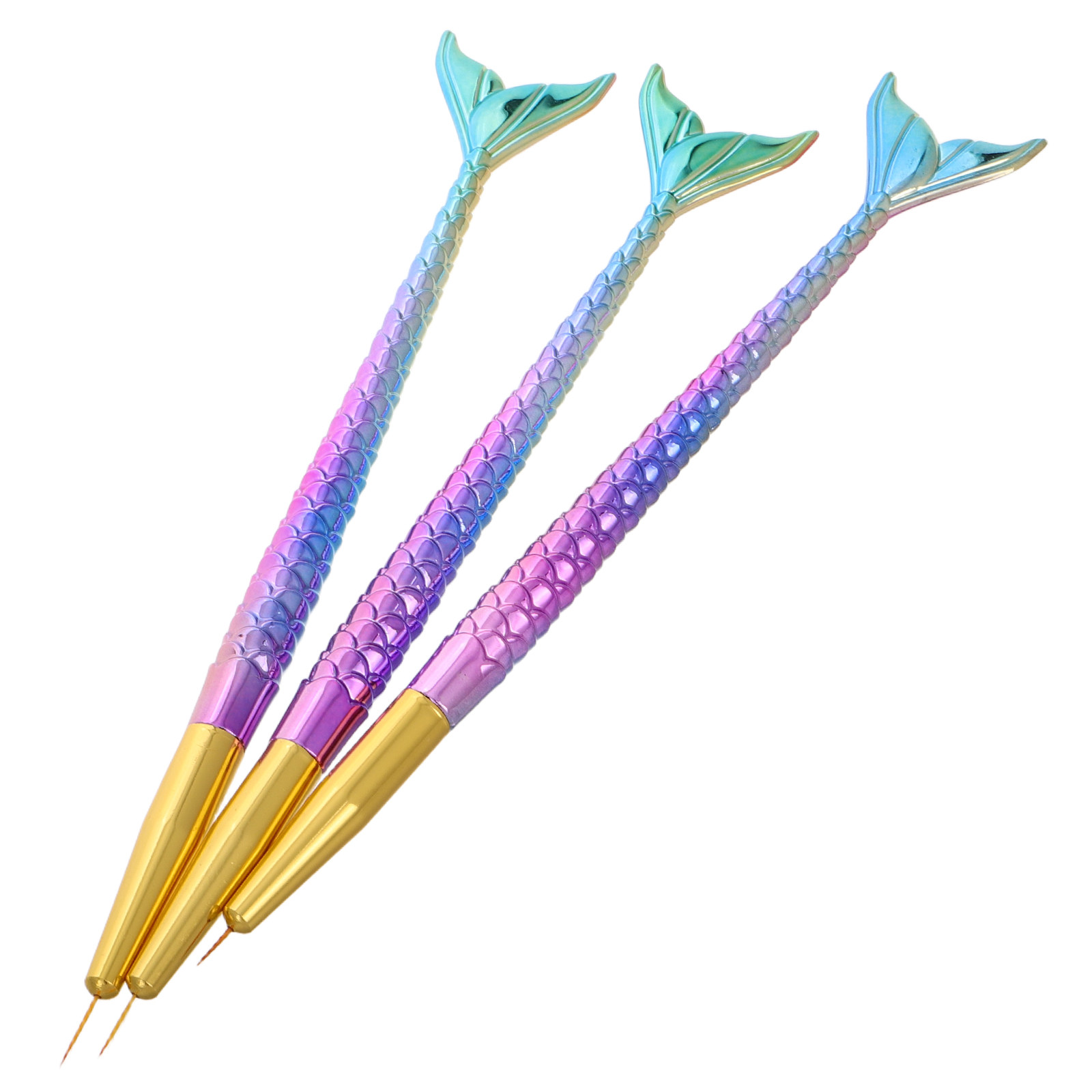3Pcs Mermaid Tail Nail Art Lin - Detailing Brush Set recensione e prezzo