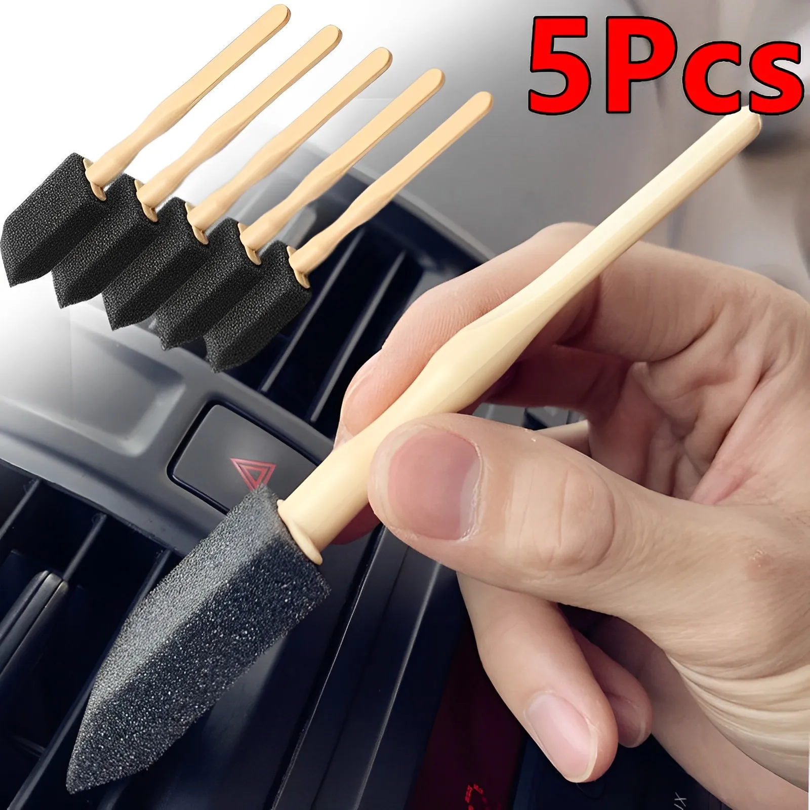 5Pcs Car Air Outlet Sponge Bru - Dirt Brush Interior recensione e prezzo