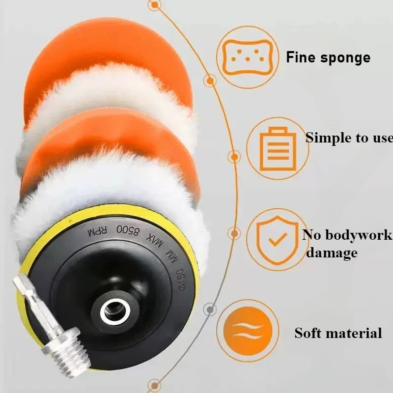 6pcs/8pcs/set Car Polishing Sp - Polish Pad Set Buffer recensione e prezzo