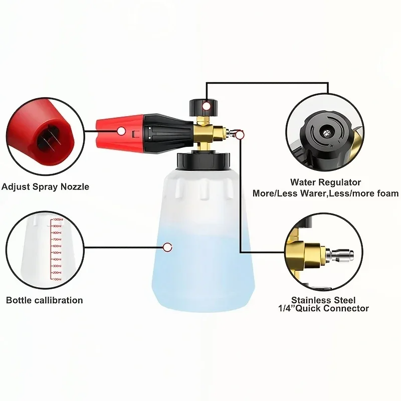 High Pressure PA Foam Cannon   - Pressure Washer Foam Gun recensione e prezzo