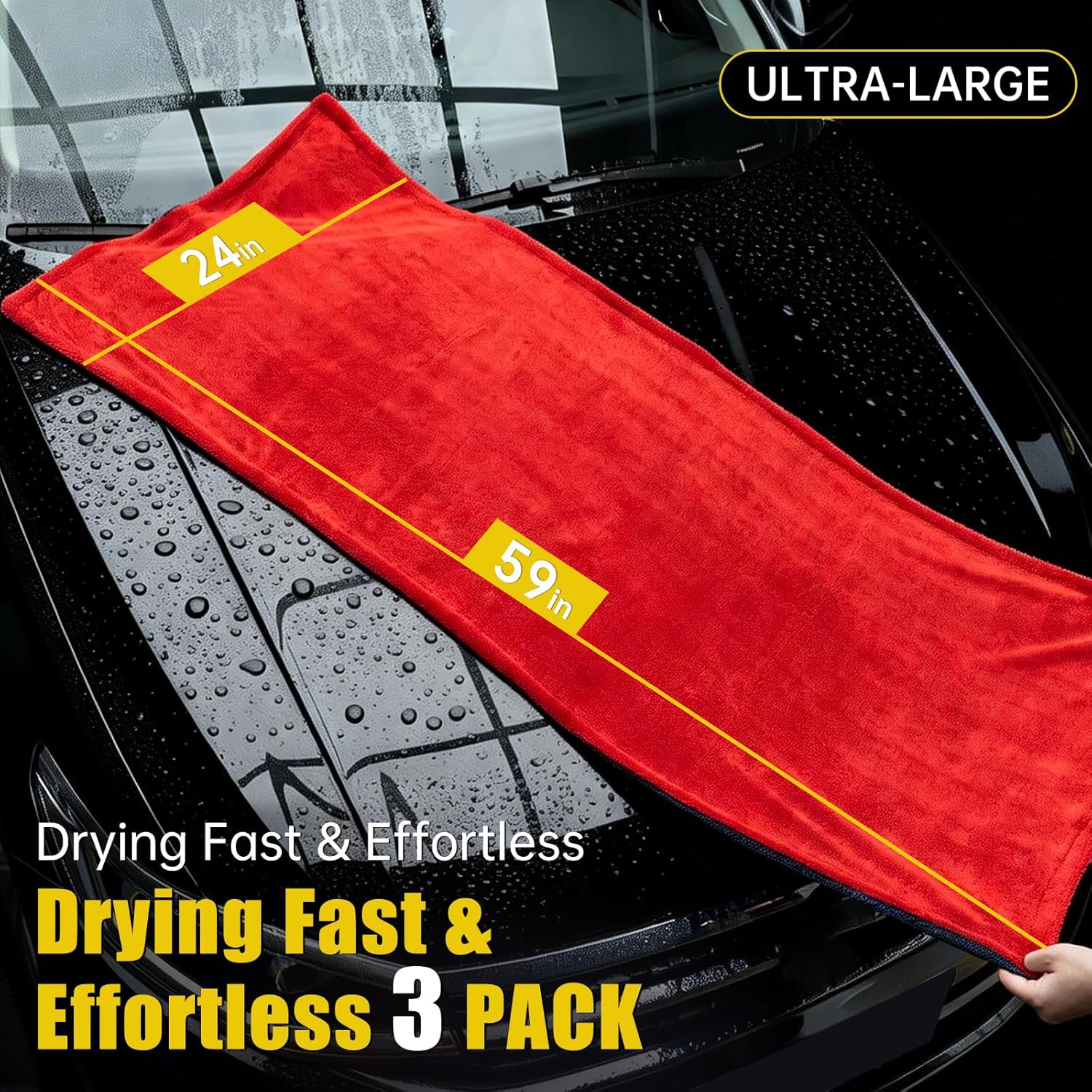 3-Pack Car Drying Towel Microf - Microfiber Towel Detailing recensione e prezzo