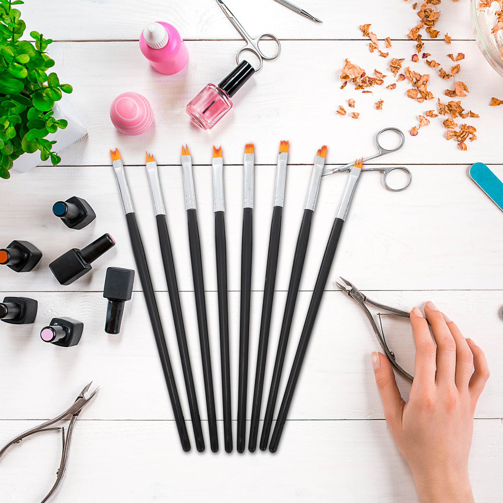 8Pcs Nail Brush Set Flower Des - Detailing Brush Set recensione e prezzo