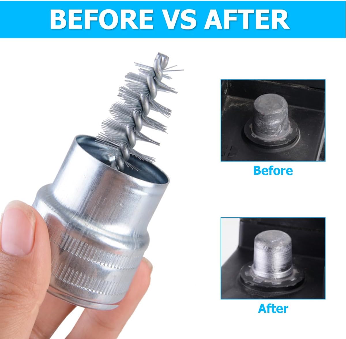 2PCS Car Battery Terminal Clea - Car Cleaning Brush recensione e prezzo