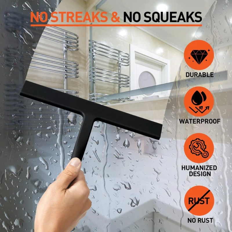 Matte Black Silicone Squeegee  - Glass Cleaner Streak recensione e prezzo