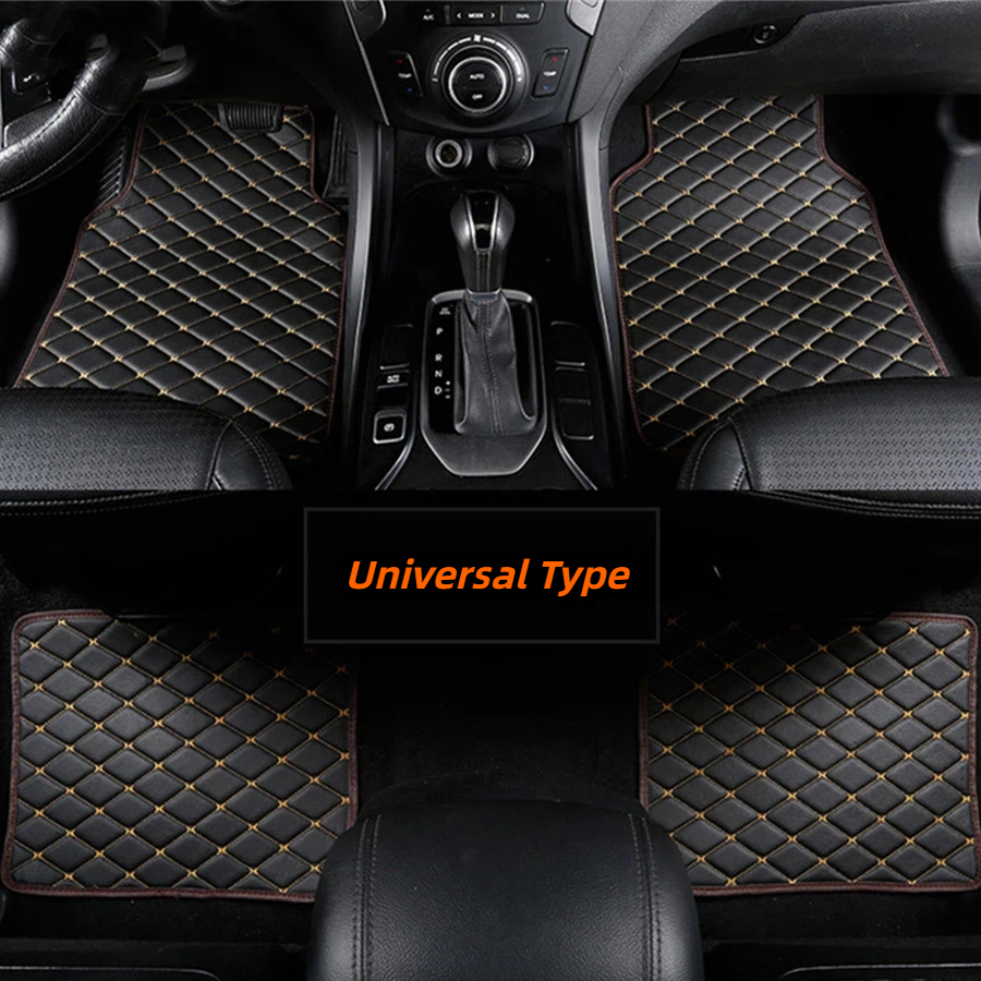4pcs PU Leather Black Car Floo - Leather Cleaner Interior recensione e prezzo