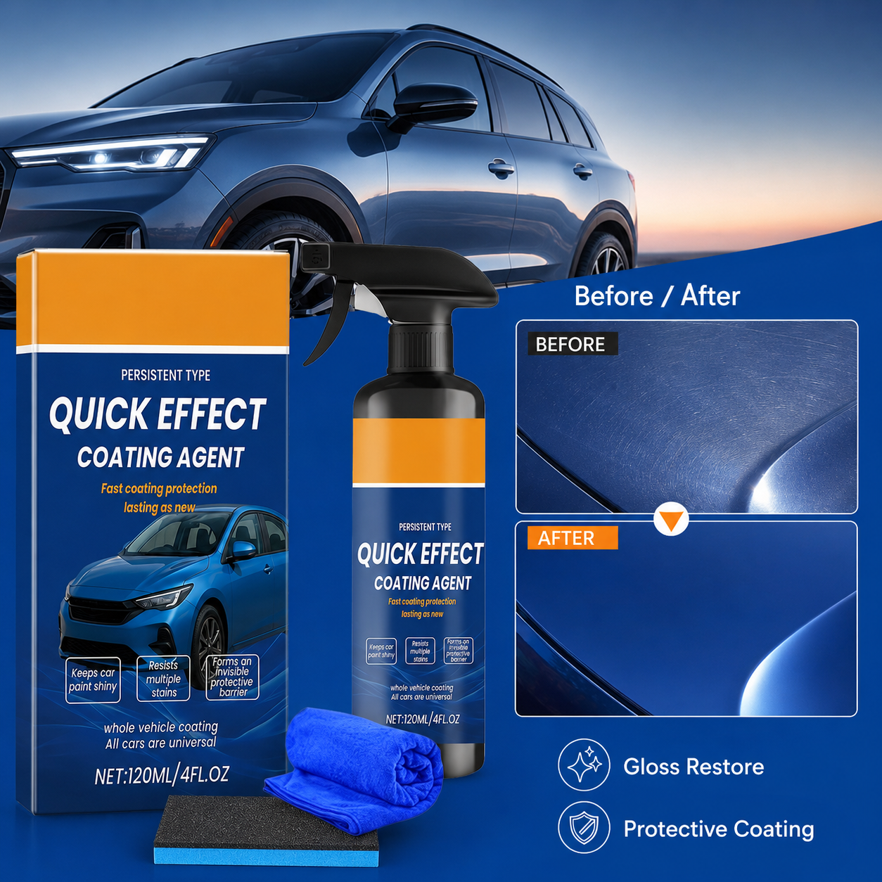 Car Coating Spray Quick Effect - Car Wax Ceramic Coating recensione e prezzo