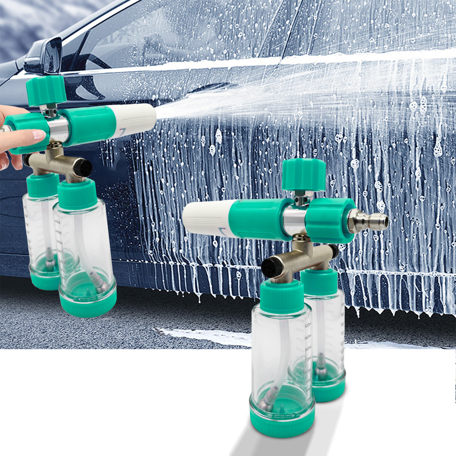 100ML Dual-Kettle Foam Sprayer - Pressure Washer Foam Gun recensione e prezzo