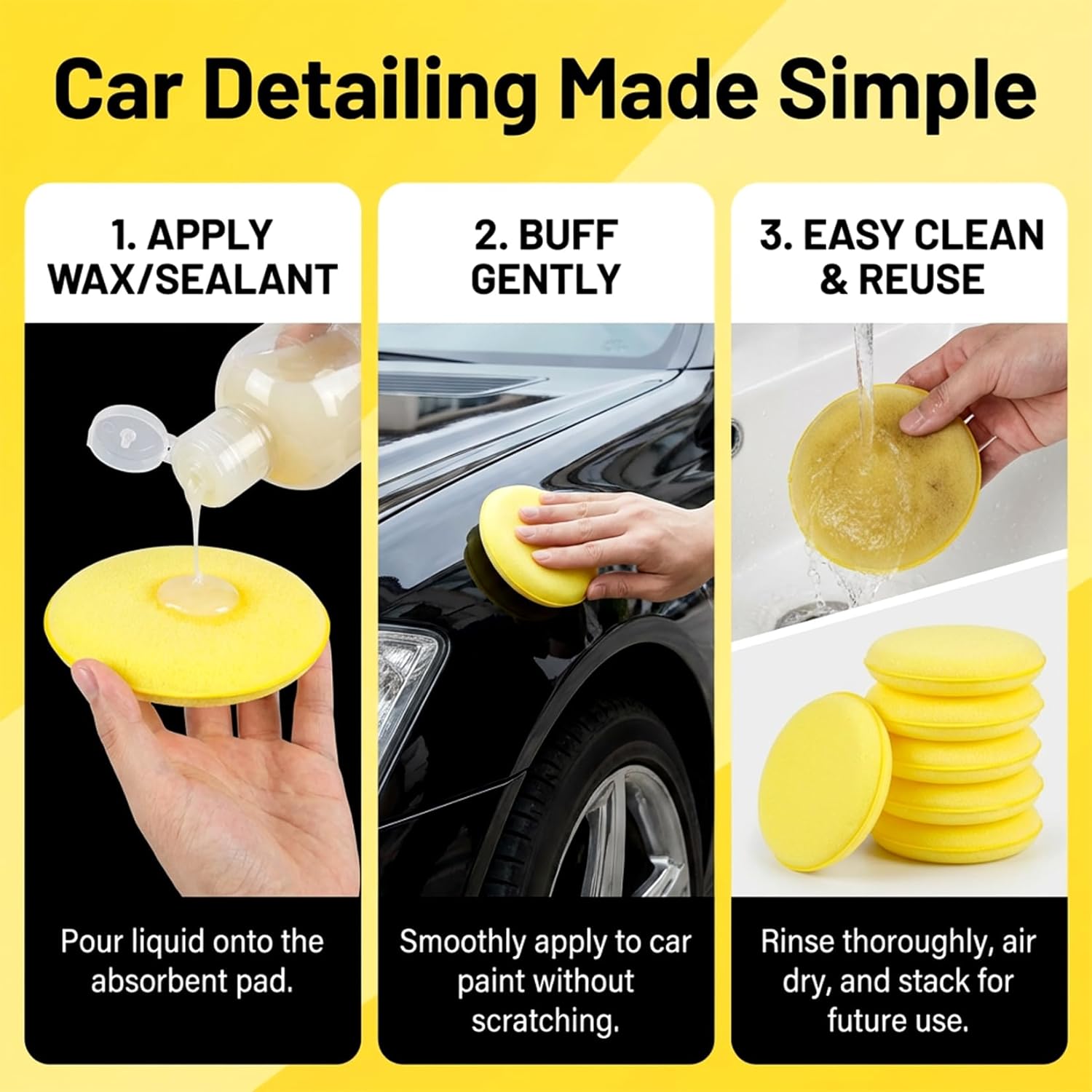 Foam Applicator Pads 4 Inch 12 - Wax Applicator Pad recensione e prezzo