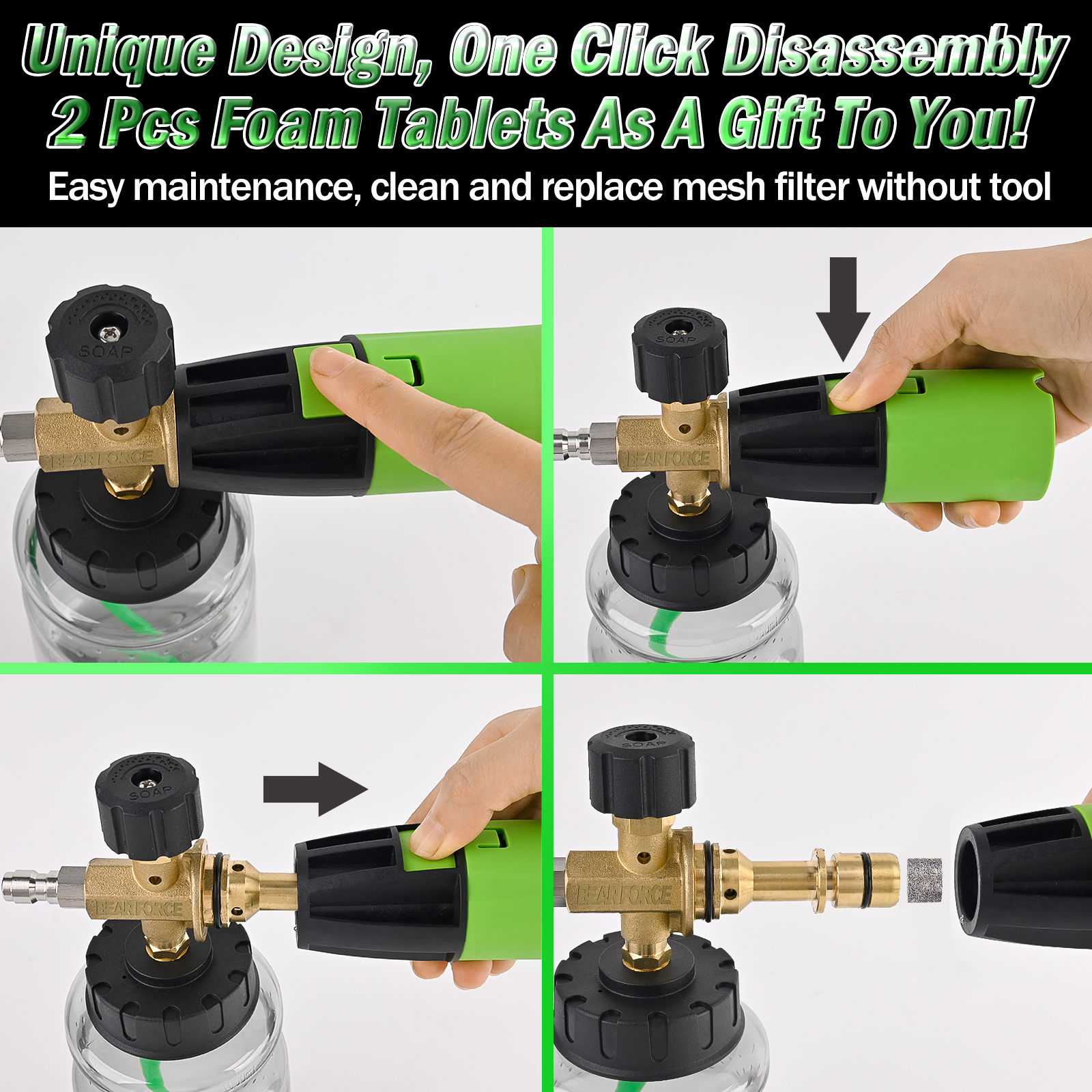 BEAR FORCE Pressure Washer Foa - Pressure Washer Foam Gun recensione e prezzo